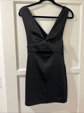 Endless Rose Little Black V-Neck Mini Dress